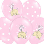 Σετ Μπαλόνια Ελεφαντάκι ροζ (6 τεμ)