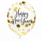 Σετ μπαλόνια Happy New Year με κομφετί (3 τεμ)