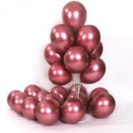Σετ Μπαλόνια - Μεταλλικό κόκκινο chrome Χρώμα (12 τεμ)