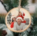 Στολίδι με φωτογραφία σε Κορμό Δέντρου