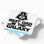 Ξύλινο Σουβέρ - Best Dad in the Galaxy