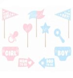 Στικάκια PhotoBooth Gender Reveal party (11 τεμ)