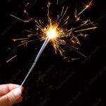 Στικάκια Sparkles 18cm - Ασημί Glitter (10 τεμ) - Image 2