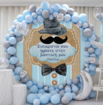 Στρογγυλή Αφίσα Βάπτισης Little Man - Image 2