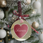 Χριστουγεννιάτικο Στολίδι Χρυσό Plexi - 3D Καρδιά