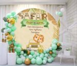 Στρογγυλή Αφίσα Βάπτισης Ζώα της Ζούγκλας 1,30 x 1,30 m - Image 3