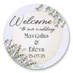 Στρογγυλή Αφίσα Γάμου - Λεβάντα