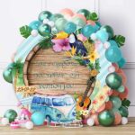 Στρογγυλή Αφίσα Βάπτισης Tropical 1,30 x 1,30 m