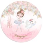 Στρογγυλή Αφίσα Μπαλαρίνα & Κύκνος 1,30 m - Image 2