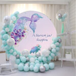 Στρογγυλή αφίσα βάπτισης θέμα Γοργόνα 1,30m - Image 3