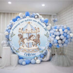 Στρογγυλή Αφίσα Βάπτισης - Καρουζέλ αγόρι - Image 2