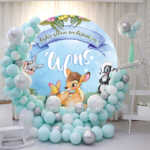 Στρογγυλή Αφίσα Βάπτισης - Ελαφάκι Bambi - Image 2