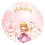 Στρογγυλή αφίσα Βάπτισης Πριγκίπισσα 1,30m