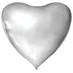 Τεράστιο Μπαλόνι Καρδιά Ασημί 172 cm