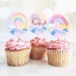 Topper Cupcake Ουράνιο Τόξο (6 τεμ)