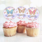Topper Cupcake Πεταλούδα (6 τεμ)