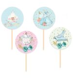 Topper Cupcake Σταχτοπούτα (6 τεμ) - Image 2