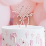 Topper τούρτας "Hello 30" Rosegold - Image 2