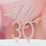 Topper τούρτας "Hello 30" Rosegold - Image 3