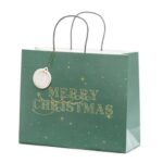 Τσάντα Δώρου Merry Christmas πράσινη