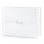 Λευκό Βιβλίο Ευχών Love με Ασημί γράμματα
