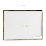 Λευκό Βιβλίο Ευχών Love με Χρυσά γράμματα - Image 2