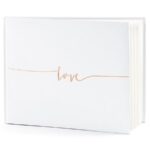 Λευκό Βιβλίο Ευχών Love με Rosegold γράμματα