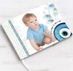 Βιβλίο Ευχών βάπτισης - θέμα Ματάκι - Image 2