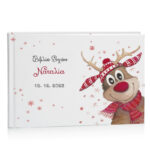 Βιβλίο Ευχών Χριστουγεννιάτικης βάπτισης - Τάρανδος