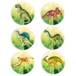 Ξύλινες Κονκάρδες Δεινόσαυροι (6 τεμ)