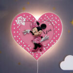 Ξύλινο Φωτιστικό καρδιά - Minnie - Image 2