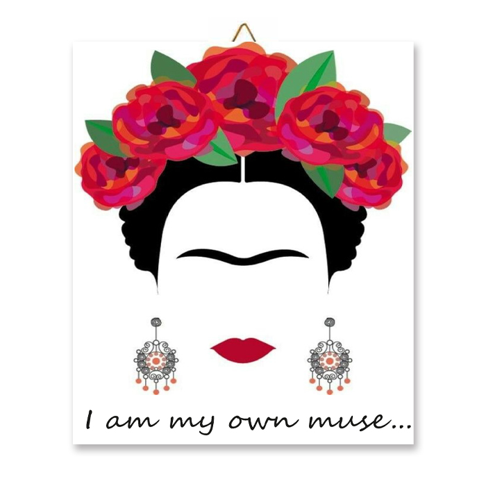 Ξύλινο Καδράκι Frida Kahlo My Own Muse