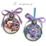 Χριστουγεννιάτικο Στολίδι Μπάλα με Φωτογραφία - Stitch - Image 3