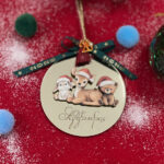 Χριστουγεννιάτικο Στολίδι Χρυσό Plexi - "3D Ξύλινα Ζωάκια" - Image 3