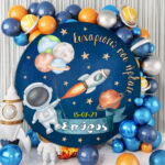 Αφίσα Βάπτισης - Αστροναύτης Στρογγυλή 1,30m - Image 2