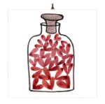 Διακοσμητικό καδράκι "Βάζο με καρδιές"