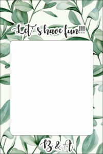 Κάδρο Photo Booth Γάμου Φύλλα - Image 2