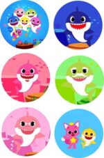 Σετ κονκάρδες Καρχαριάκια (6 τμχ) - Image 2