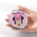 Καθρεφτάκι Minnie Ασημί Στρογγυλό