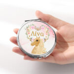 Καθρεφτάκι Άλογο Ασημί Στρογγυλό