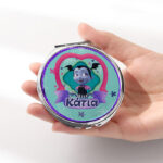 Καθρεφτάκι Βαμπιρίνα Ασημί Στρογγυλό