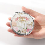 Καθρεφτάκι Κολοκύθα Ασημί Στρογγυλό