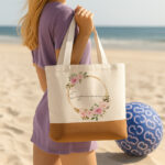 Πάνινη Τσάντα Ώμου - Φλοράλ - Image 2