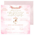 Προσκλητήριο Βάπτισης - Ροζ Καρουζέλ