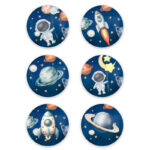 Σετ κονκάρδες - Αστροναύτης (6 τεμ)