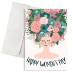 Κάρτα "Happy Woman's Day" με λουλούδια