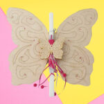 Λαμπάδα Πεταλούδα Χειροποίητη - Πινακίδα Δωματίου