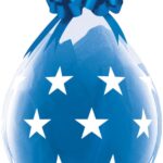 Μπαλόνια Λάτεξ 18 Μηχανής Big Stars/αστέρια  - A - Round Διάφανο  /25 τεμ