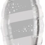 Μπαλόνι φοιλ σχήμα 38 Taper Swirl Silver