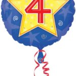 Φοιλ Μπαλόνι 18 Stars & Swirls Birthday Νούμερο 4
